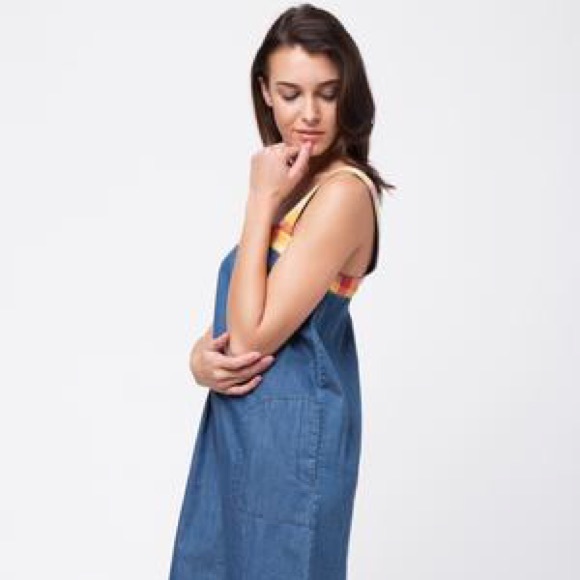 [NWT] ANTHRO Denim Shift Dress - Picture 3 of 6